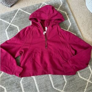 lululemon athletica Pink Cropped Hoodie Sweatshirt